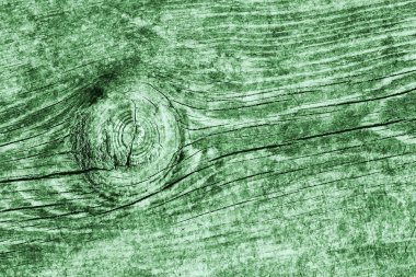 Eski düğümlü ahşap çürümüş kırık ağartılmış ve lekeli Kelly yeşil doku yıpranmış