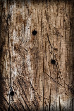 Eski düğümlü ahşap çürümüş kırık Vignetted Grunge doku yıpranmış
