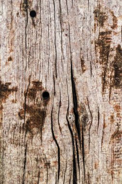 Çürümüş yıpranmış eski ahşap demiryolu kravat rustik kaba doku kırık