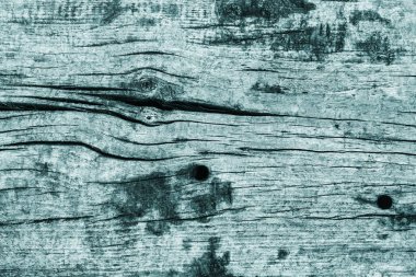 Çürümüş yıpranmış eski ahşap demiryolu kravat rustik kaba tek renkli camgöbeği Grunge doku kırık