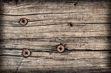 Eski yıpranmış çürük kırık düğümlü kaba ahşap doku Vignetted