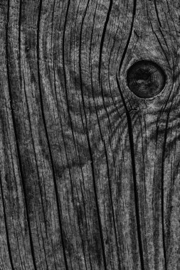 Düğümlü kaba ahşap siyah Grunge doku çürümüş yıpranmış eski kırık