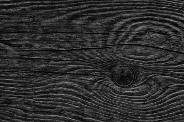 Düğümlü kaba ahşap siyah Grunge doku çürümüş yıpranmış eski kırık