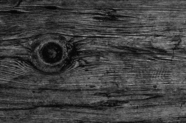 Düğümlü kaba ahşap siyah Grunge doku çürümüş yıpranmış eski kırık
