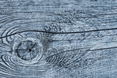 Düğümlü kaba ahşap toz mavi doku çürümüş yıpranmış eski kırık