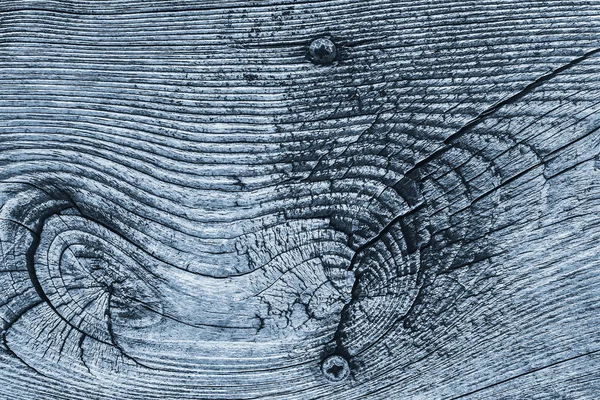 腐った風化オールドひび結び目の木材粉青色粗グランジ テクスチャ — ストック写真