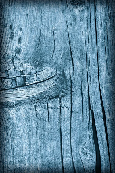 Old Weathered Rotten Cracked Knotted Coarse Wood Powder Blue Vignetted Grunge Texture — Stock Photo, Image