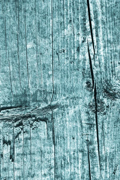 腐った風化オールドひび結び目の粗い木材シアン グランジ テクスチャ — ストック写真