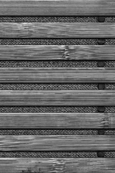 Bamboo Place Mat Bleached and Stained Gray Grunge Texture Detail — Stock Photo, Image