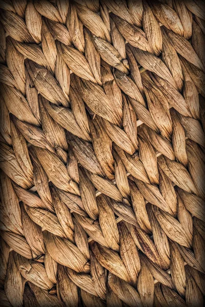 Raffia Place Mat Extra Rough Vignette Grunge Texture — Stock Photo, Image