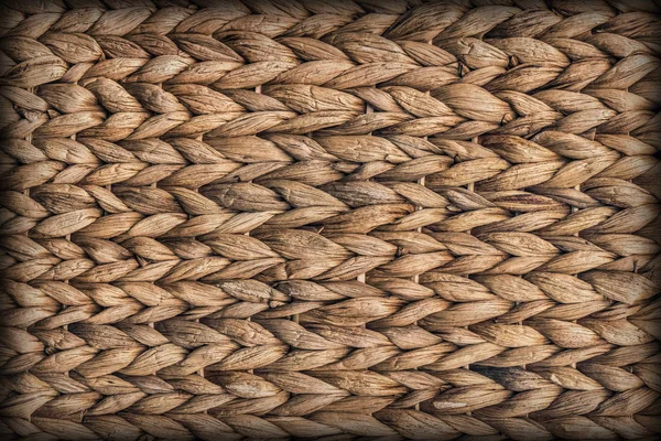 Raffia Place Mat Extra Rough Vignette Grunge Texture — Stock Photo, Image