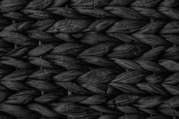 Raffia Place Mat Extra ruvida grunge nero Texture — Foto Stock