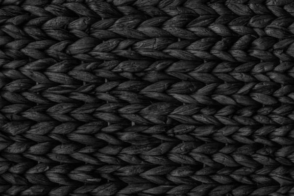 Raffia Place Mat Extra ruvida grunge nero Texture — Foto Stock