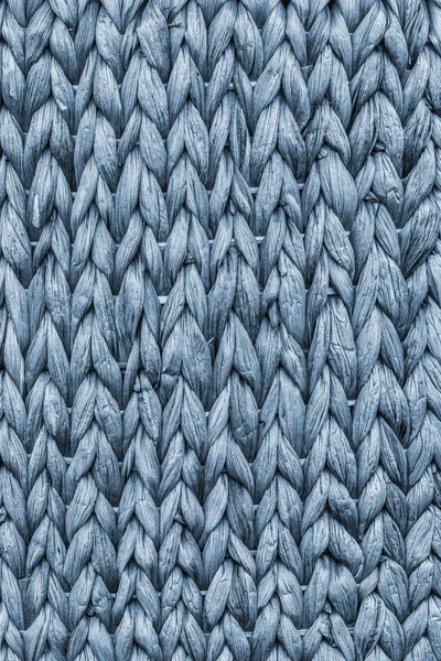 Raffia Place Mat Extra áspera Pálido Pó Azul Grunge Textura — Fotografia de Stock