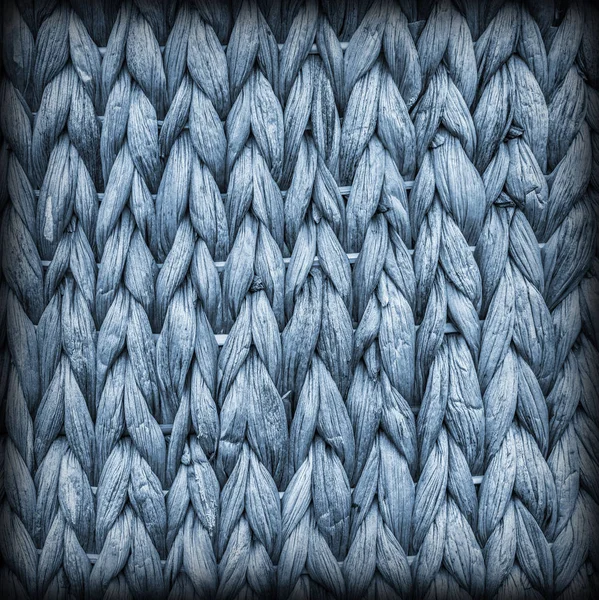 Raffia Place Mat Extra Rough Powder Blue Vignette Grunge Texture — Stock Photo, Image
