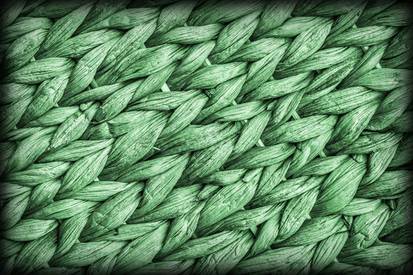 Raffia Place Mat Extra áspero Kelly Verde Vignette Grunge Textura —  Fotos de Stock