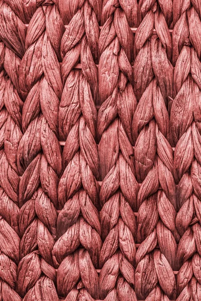 Raffia Place Mat Extra Rough Maroon Red Grunge Texture — Stock Photo, Image