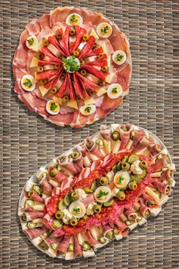 Meze lezzetli Meze sette saman yer Mat yemekleri