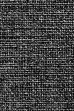 Çuval bezi tuval kaba siyah Grunge doku