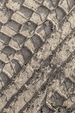 Sandy çamurlu toprak lastik parça baskı