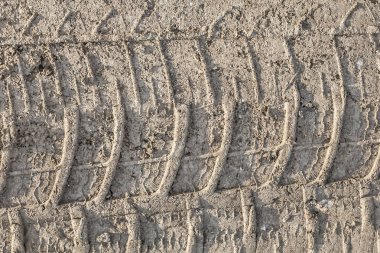 Sandy çamurlu toprak lastik parça baskı