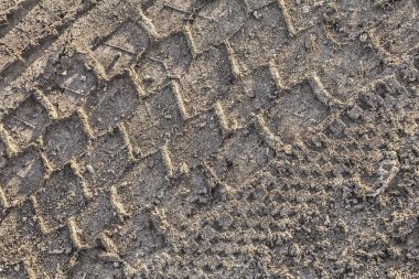 Sandy çamurlu toprak lastik parça baskı