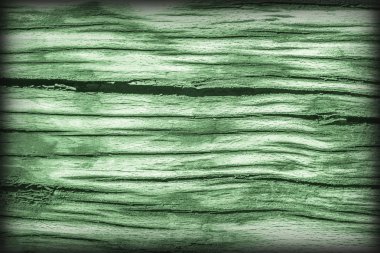 Kare ahşap baba kaba oluklu yeşil Vignetted doku çürümüş yıpranmış eski kırık