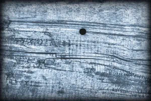 Polvere di legno annodata incrinata vecchia polvere blu rustica grunge ruvida vitata Texture — Foto Stock