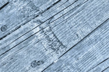 Yıpranmış eski düğümlü toz mavi çam ahşap döşemeler Grunge doku kırık