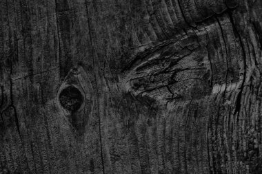 Yıpranmış eski düğümlü siyah çam ahşap döşemeler Grunge doku kırık