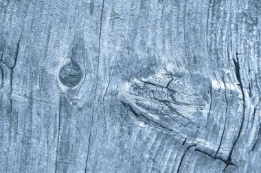 Yıpranmış eski düğümlü toz mavi çam ahşap döşemeler Grunge doku kırık