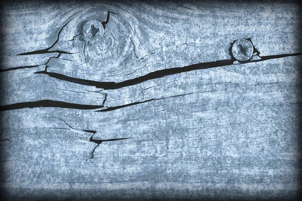 Vecchio stagionato incrinato annodato polvere blu pino legno pavimenti grunge Texture — Foto Stock