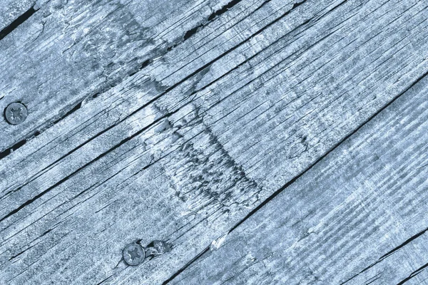 Yıpranmış eski düğümlü toz mavi çam ahşap döşemeler Grunge doku kırık