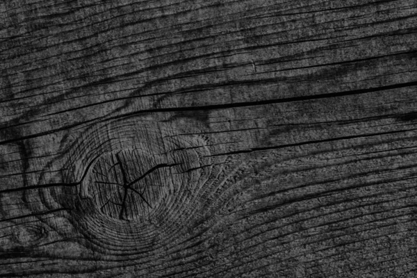 Yıpranmış eski düğümlü siyah çam ahşap döşemeler Grunge doku kırık