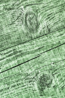 Yıpranmış eski düğümlü Kelly yeşil çam ahşap döşemeler Grunge doku kırık