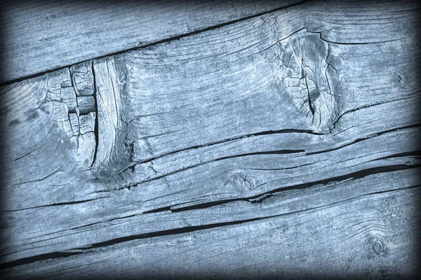 Velho Pó rachado rachado Pinho azul Pine Wood Floorboards Textura Grunge Vignetted — Fotografia de Stock