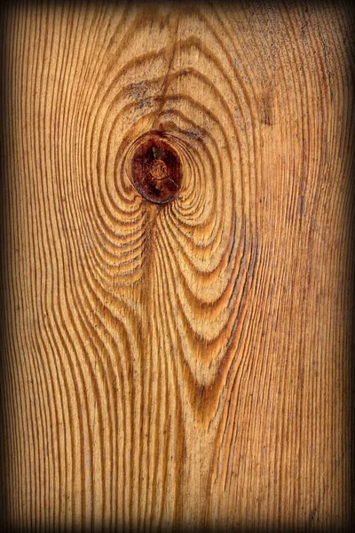 Eski düğümlü çam ahşap tahta Grunge doku detay Vignetted