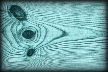 Eski düğümlü camgöbeği çam ahşap tahta Grunge doku detay Vignetted