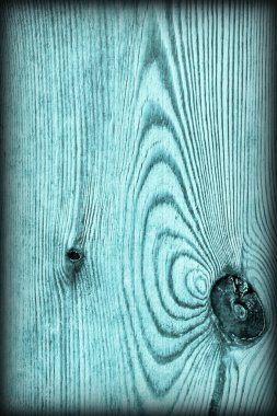 Eski düğümlü camgöbeği çam ahşap tahta Grunge doku detay Vignetted