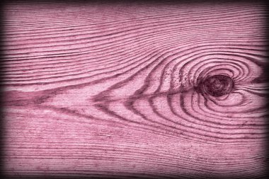 Eski düğümlü macenta çam ahşap tahta Grunge doku detay Vignetted