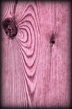 Eski düğümlü macenta çam ahşap tahta Grunge doku detay Vignetted