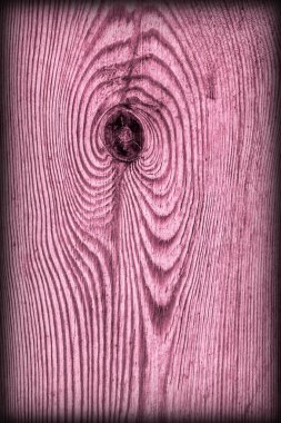 Eski düğümlü macenta çam ahşap tahta Grunge doku detay Vignetted