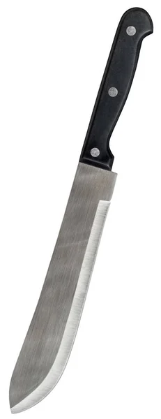 Cuchillo de carnicero de acero inoxidable aislado sobre fondo blanco — Foto de Stock