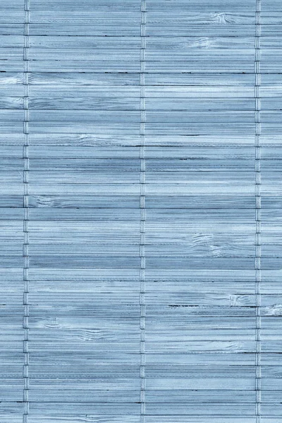 Powder Blue Rustic Bamboo Place Mat Slatted Interlaced Coarse Gr. — стоковое фото