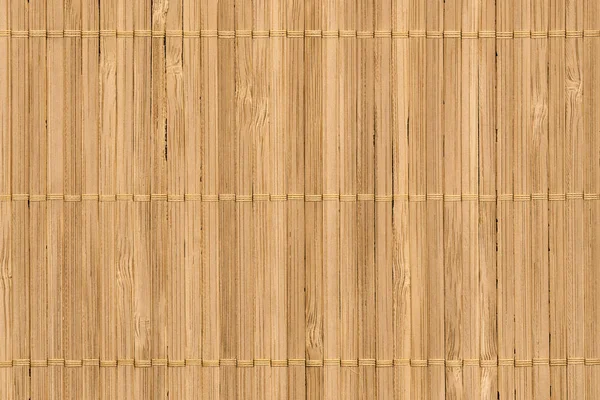 Rustic Natural Light Brown Bamboo Place Mat Slatted Interlaced Coarse Grunge Texture — Stock Photo, Image