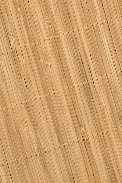Rustic Natural Light Brown Bamboo Place Mat Slatted Interlaced C — Stock Photo, Image