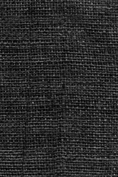Yüksek çözünürlüklü siyah çuval bezi tuval kaba tahıl Grunge arka plan dokusu