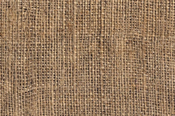 Hög upplösning Natural Brown Burlap Canvas grova korn Grunge bakgrund textur — Stockfoto