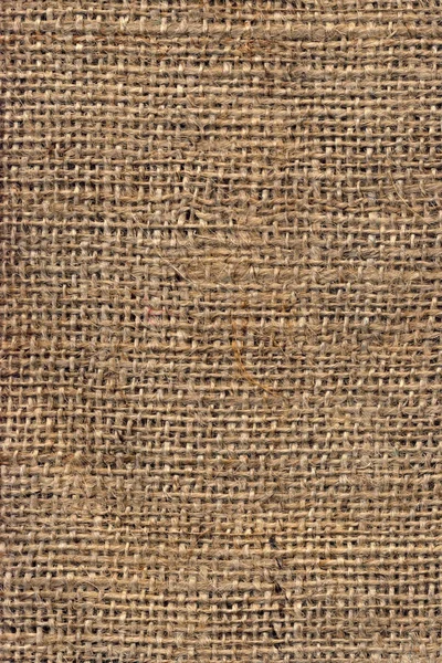Hög upplösning Natural Brown Burlap Canvas grova korn Grunge bakgrund textur — Stockfoto