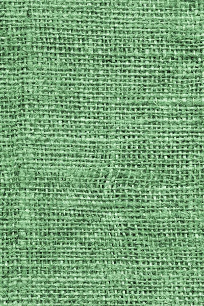High Resolution Kelly Green Burlap Canvas Coarse Grain Grunge Background Texture — Stock Photo, Image